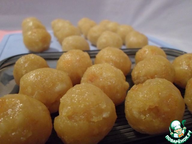 Конфеты из цитрусовых корочек с орехами