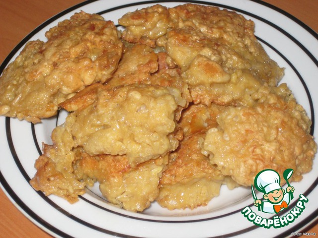 White wood mushrooms in batter