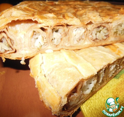 Layer cake with blinnye snails