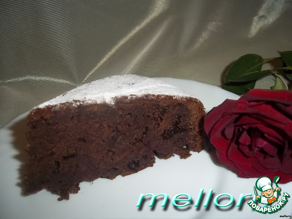 Chocolate coffee cake with dates