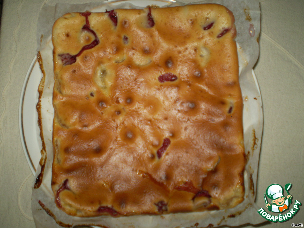 Banana-strawberry pie-pudding 