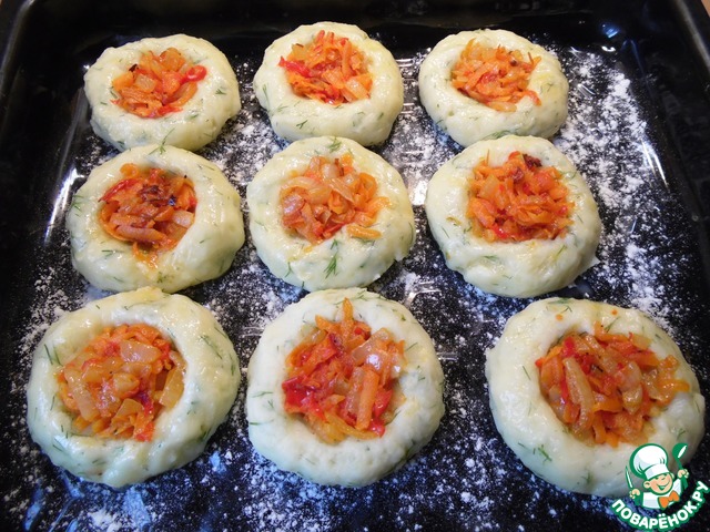 Potato-vegetable tarts