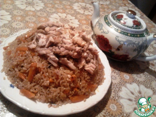 Pilaf home-style chicken