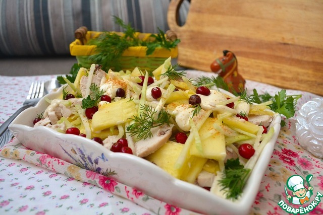 Salad with kohlrabi