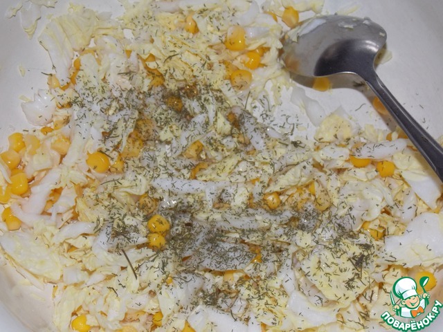The Chinese cabbage salad