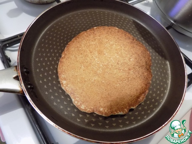 Pancake pie with two cheeses