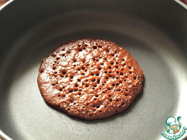 Pancake with cocoa