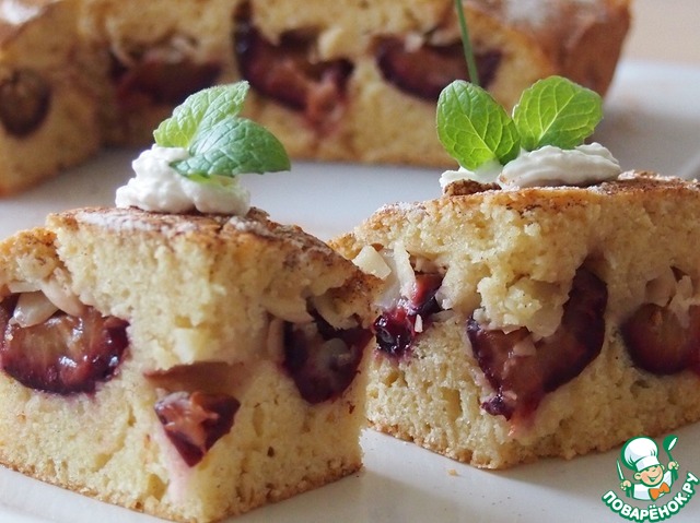 Plum tart with star anise
