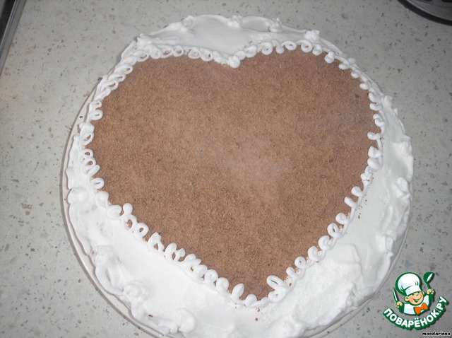 Cake for Valentine's Day. Valentine