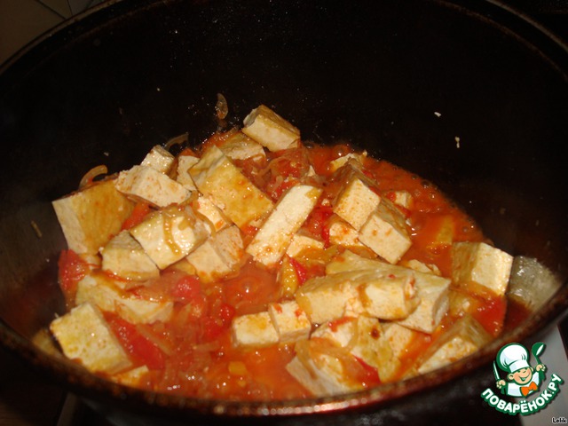 Tofu (Tibi) in tomatoes