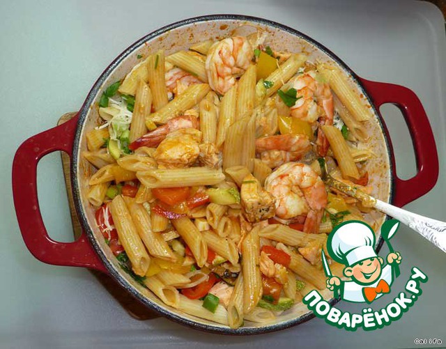 Блюдо с морепродуктами (Seafood Pasta)