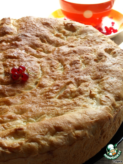 Pie stuffed with cabbage and currants