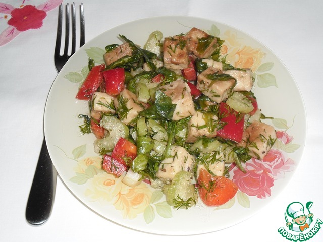 Fried tofu with vegetables