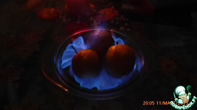 Flaming apples