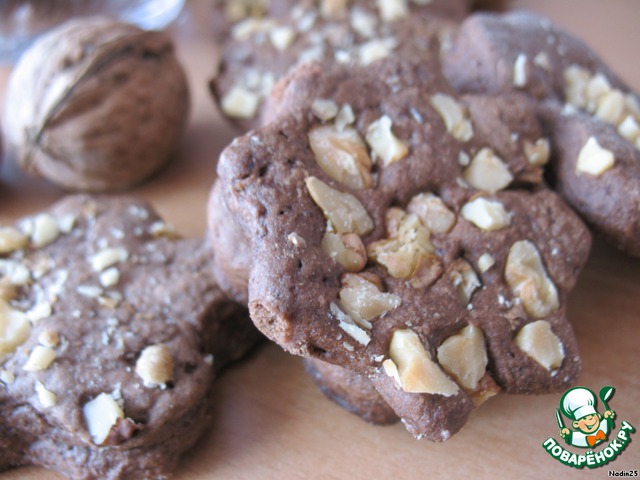 Chocolate-peanut cookies