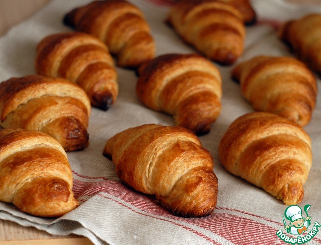 Whole grain croissants with sourdough