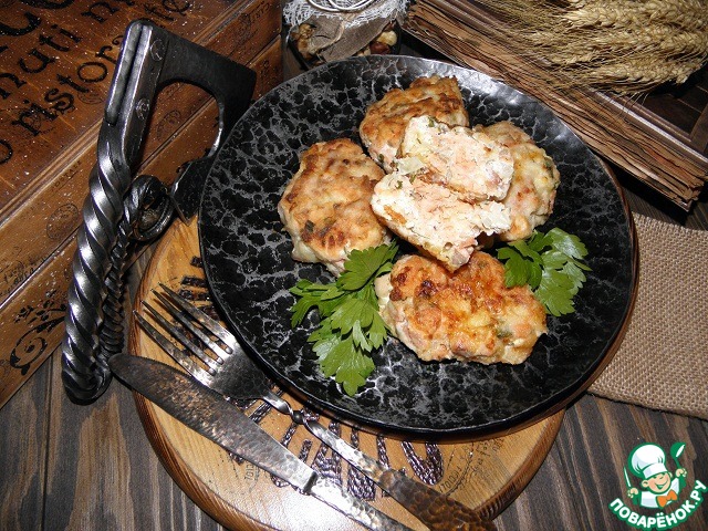 Cutlets of salmon