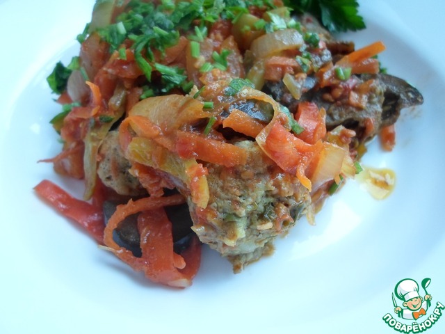 Eggplant with minced meat 