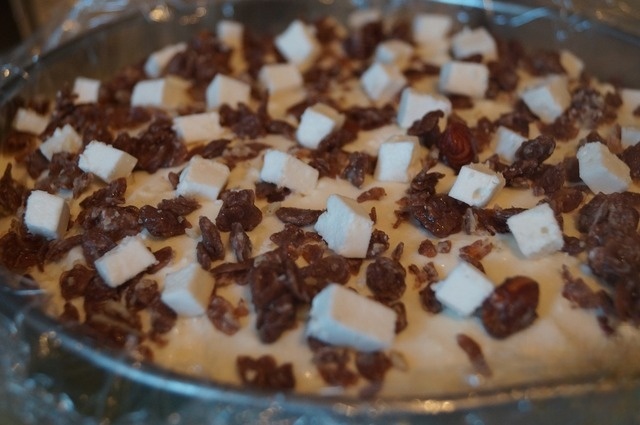 Cheese cake-jelly with rice cereal