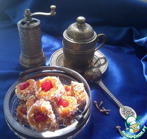Candy soft from the apricots with spices