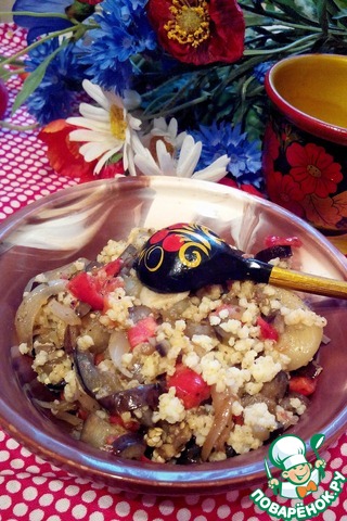 Warm millet salad with