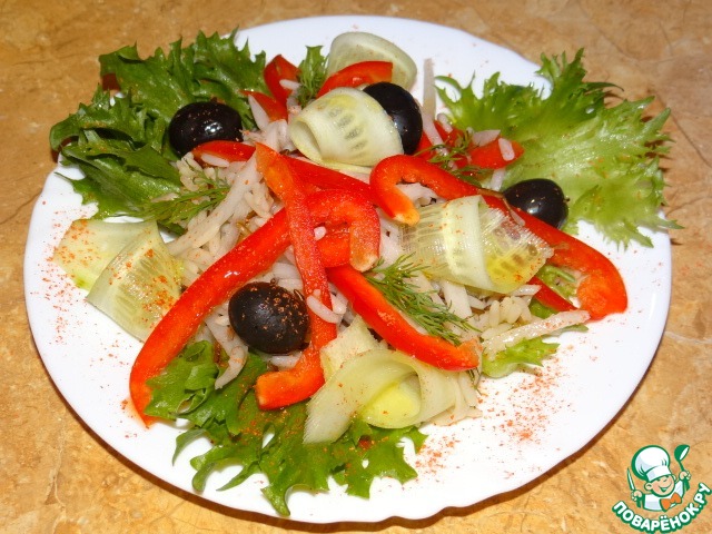 Rice salad with vegetables