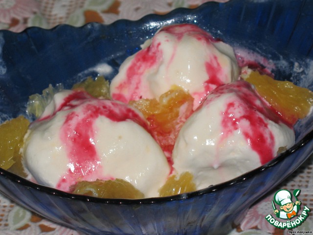 Snowballs of ice cream