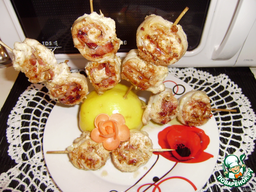 Homemade chicken kebabs