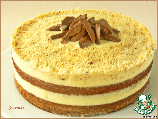 Poppy and walnut cake with condensed milk