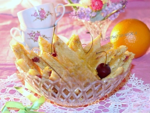 Апельсиново-вишневое печенье