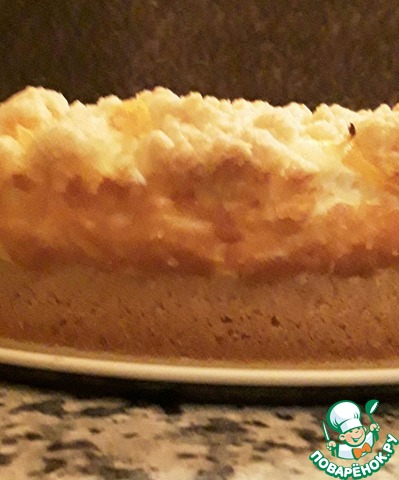 Cottage cheese-fruit sand cake