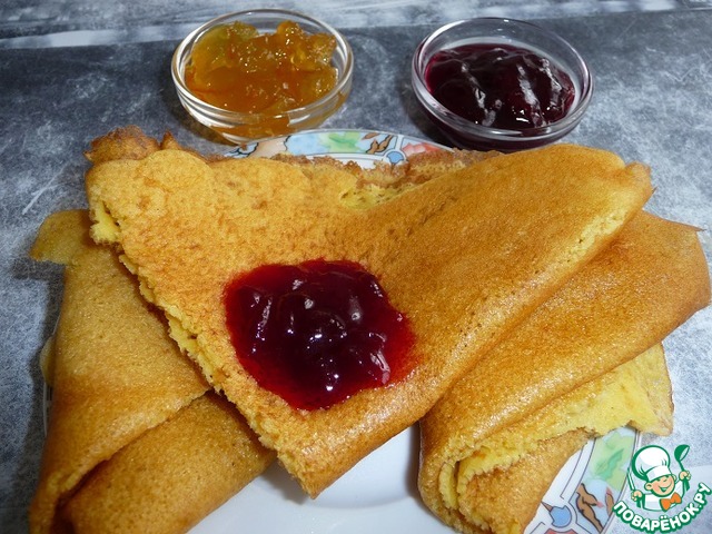 Yeast pancakes from corn flour