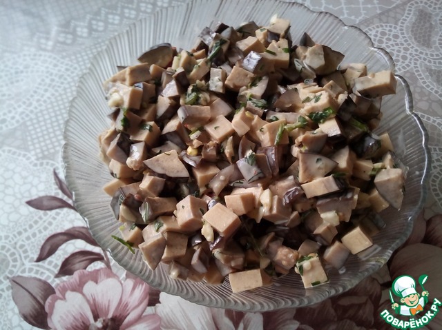 Salad of marinated eggplant