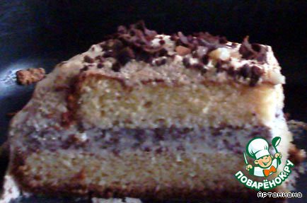 Cake with creamy hazelnut mousse