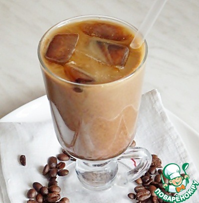 Coffee with coffee ice