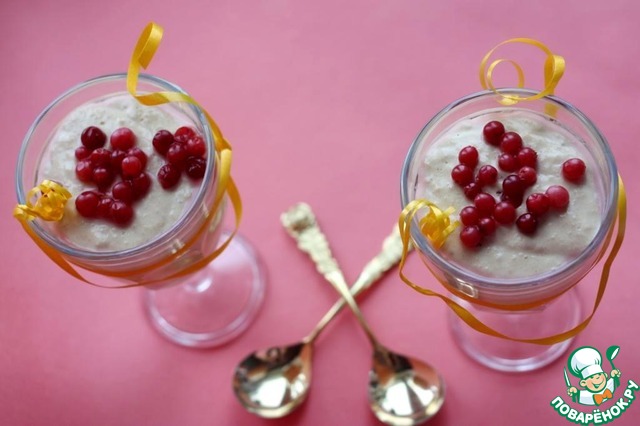 Millet-dessert cheese with fruit