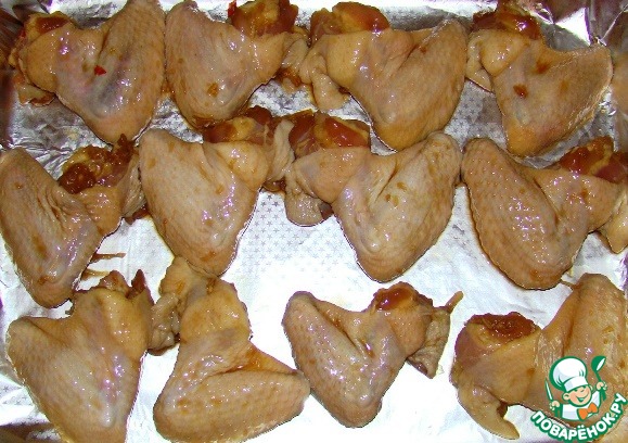 Wings in a spicy marinade