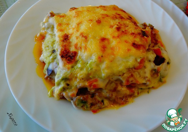 Lasagna of Savoy cabbage