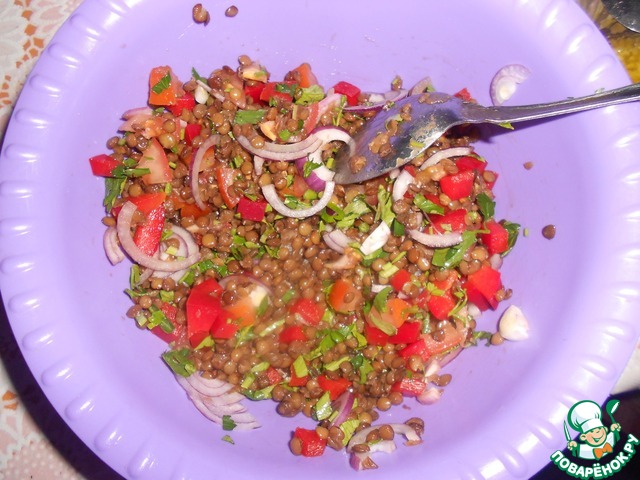Salad with lentils