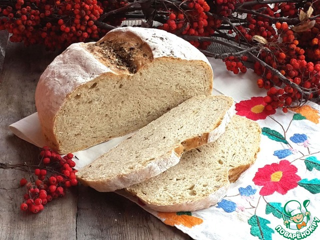 Mustard bread with bran