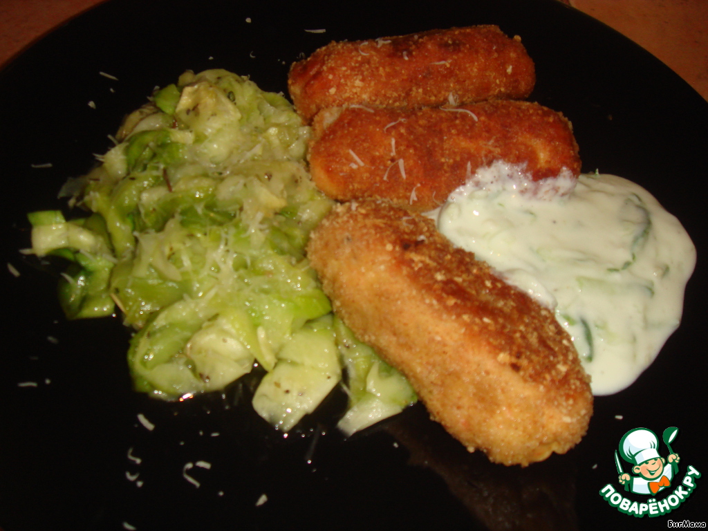 Fish sticks and vegetable pasta 