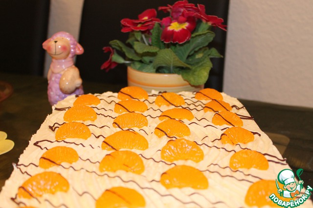 Cake carrot-tangerine