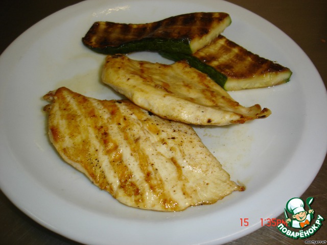 Chicken breast, roasted on the grill