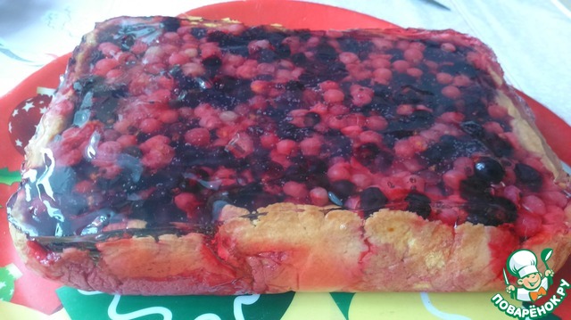 Cheese cake with currants