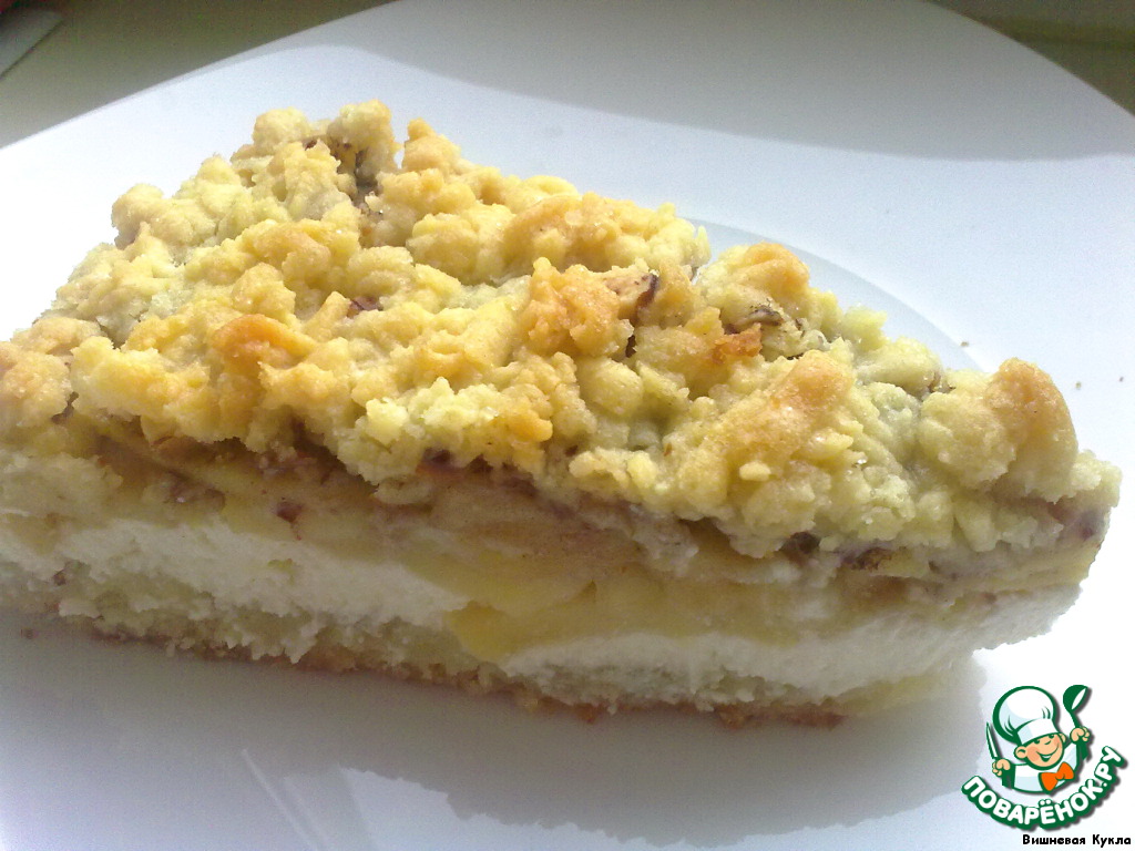 Cottage cheese-Apple pie