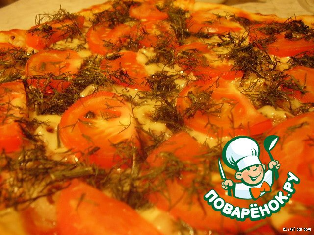 Mushroom pizza in Kiev