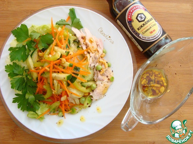 Chicken salad and leaf lettuce
