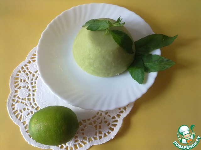 Sorbet of avocado Mojito