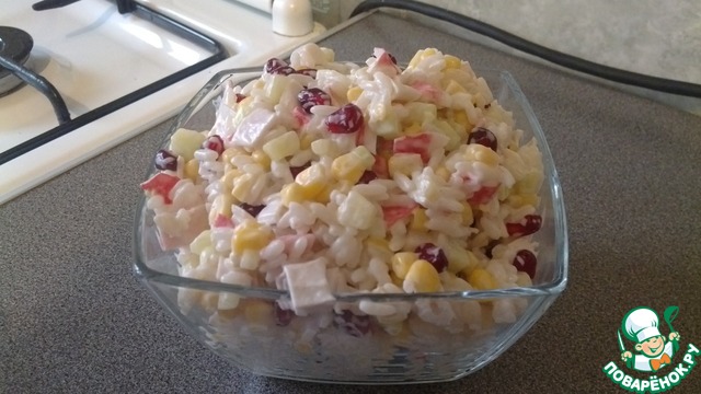 Crab salad with pomegranate