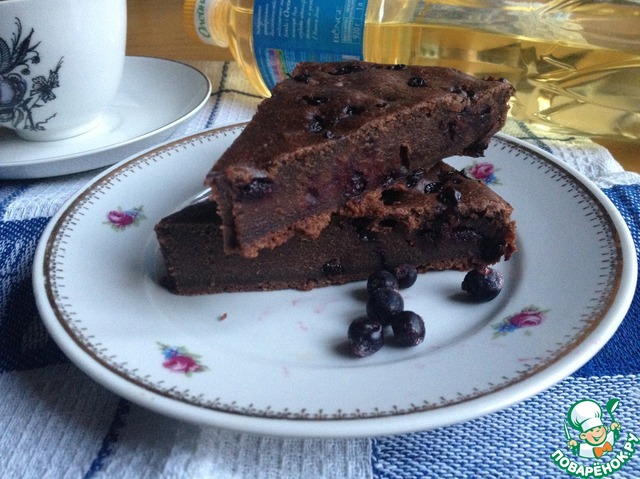 Постные брауни со смородиной